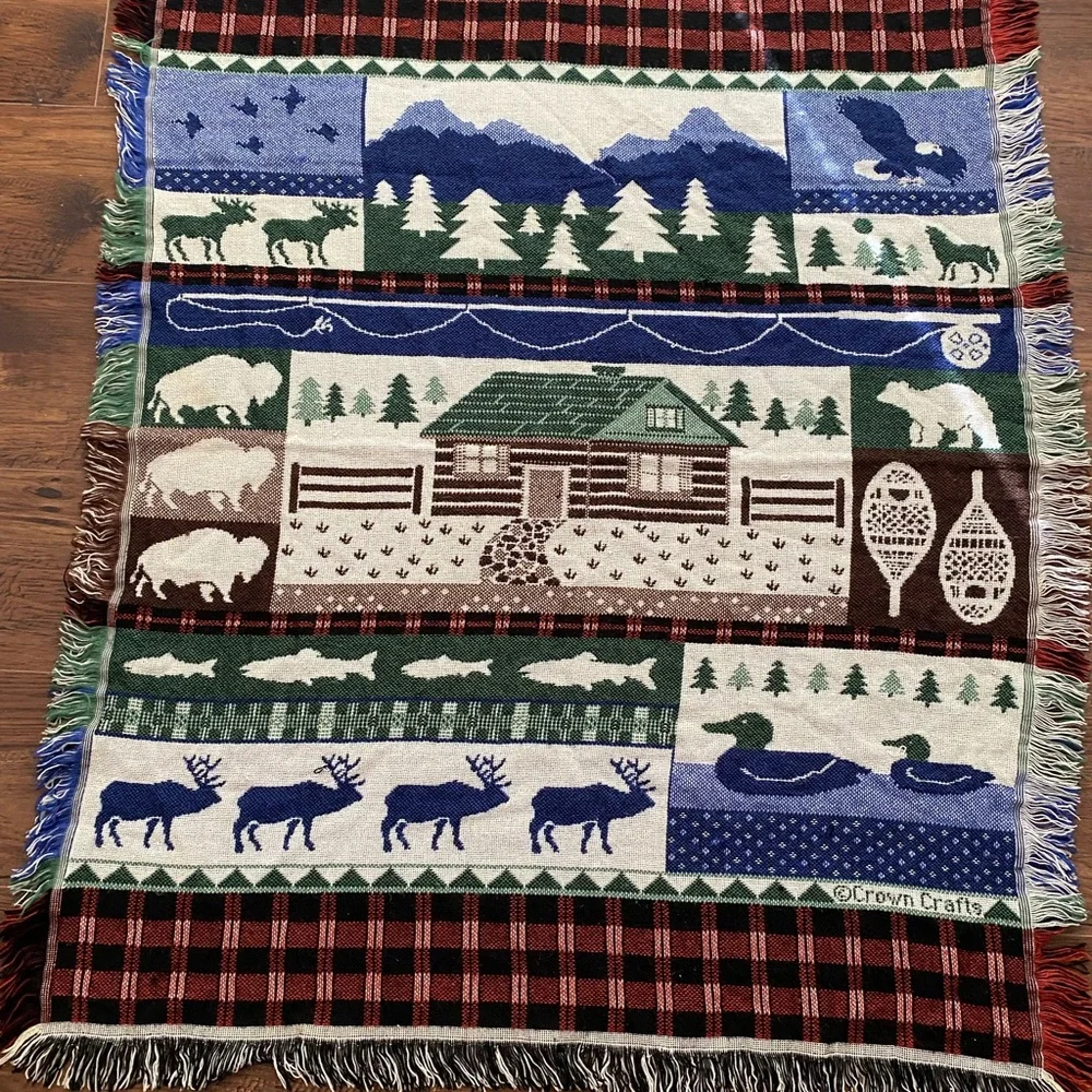 Multicolor Holiday Throw Blanket